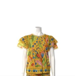 Farm Rio Floral Bateau Neckline tunic